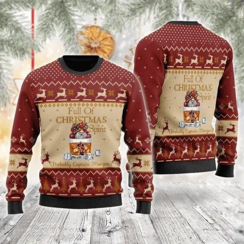 Captain Morgan Full Of Ugly Christmas Sweater