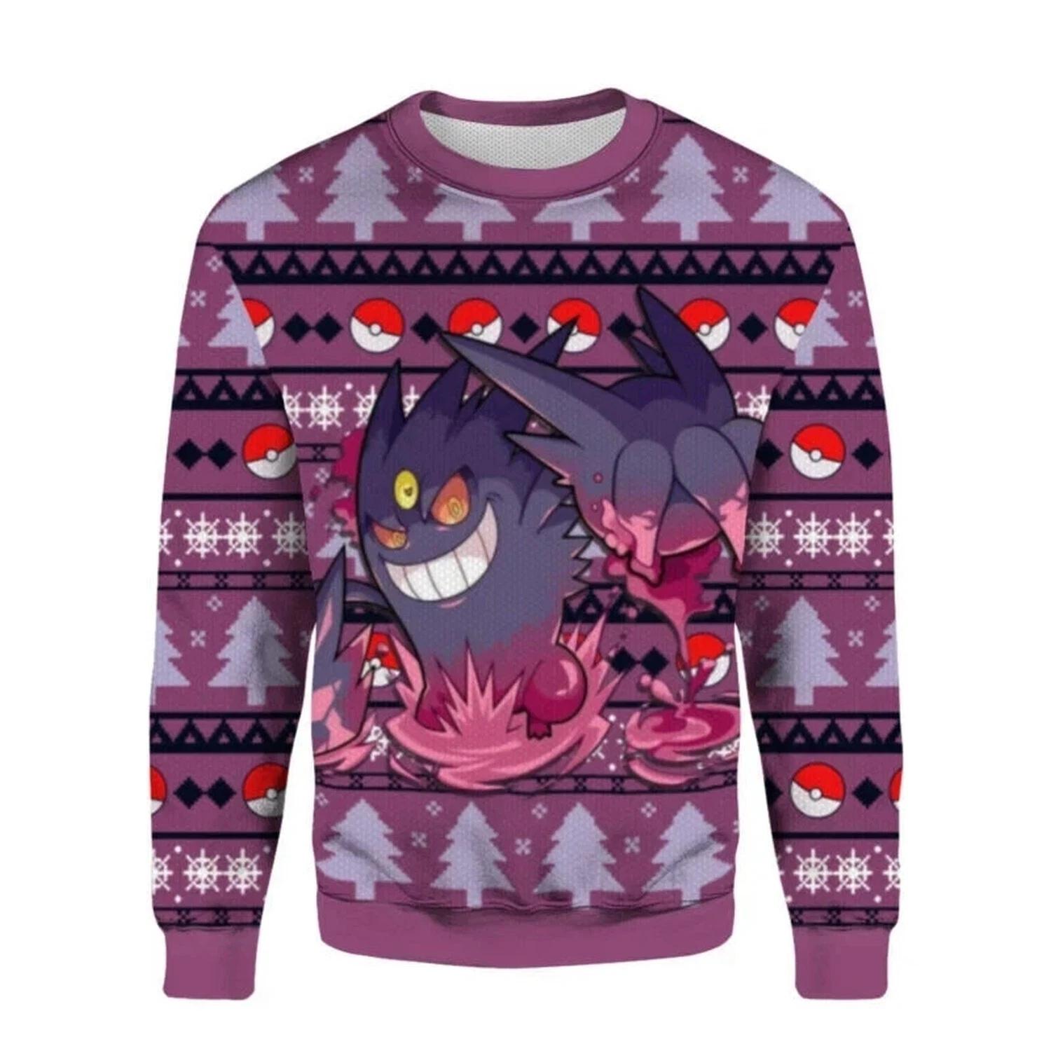 Gengar Ugly Christmas Sweater