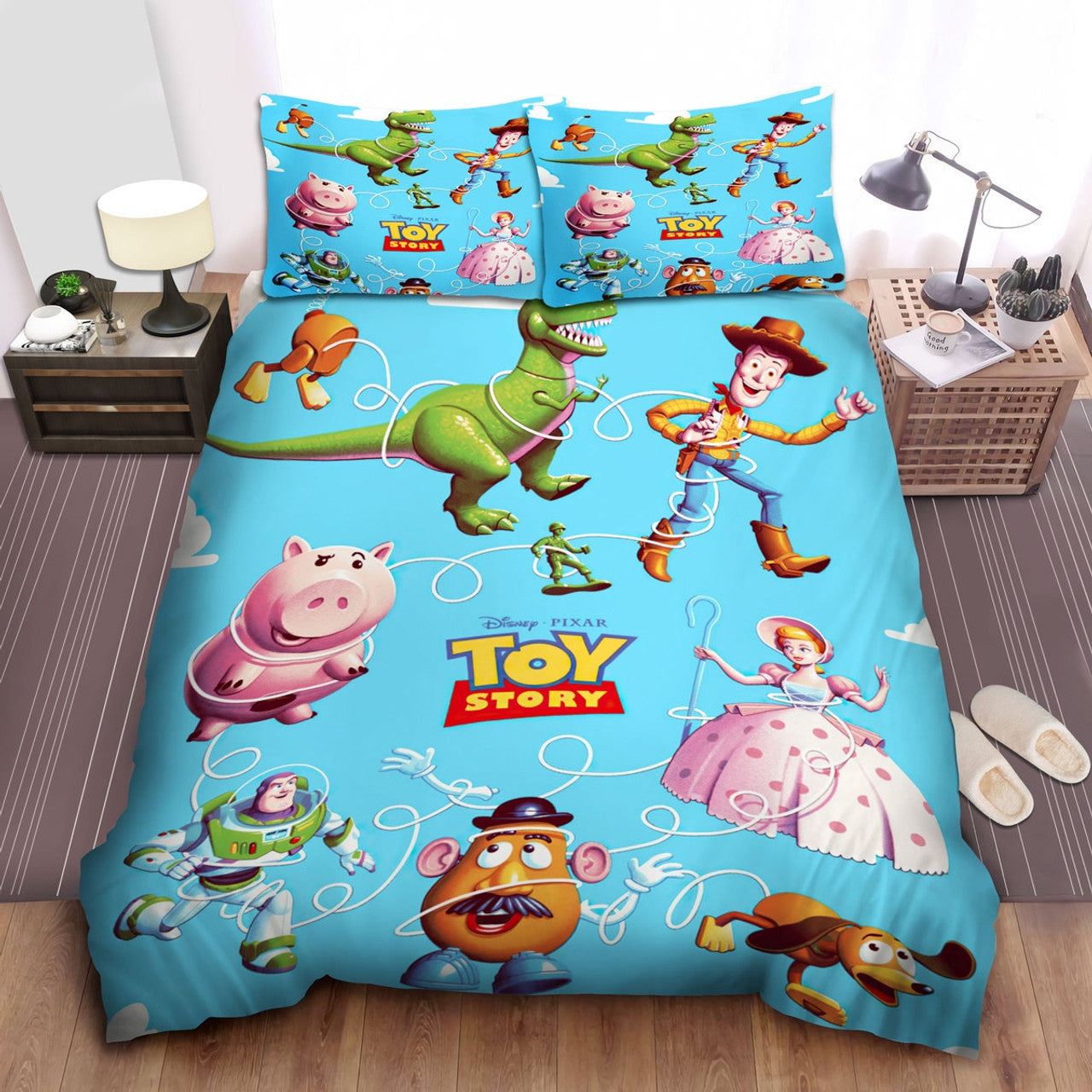 Toy Story Bedding Set DN Toy Story Characters Tied Up By Slinky Dog Duvet Covers