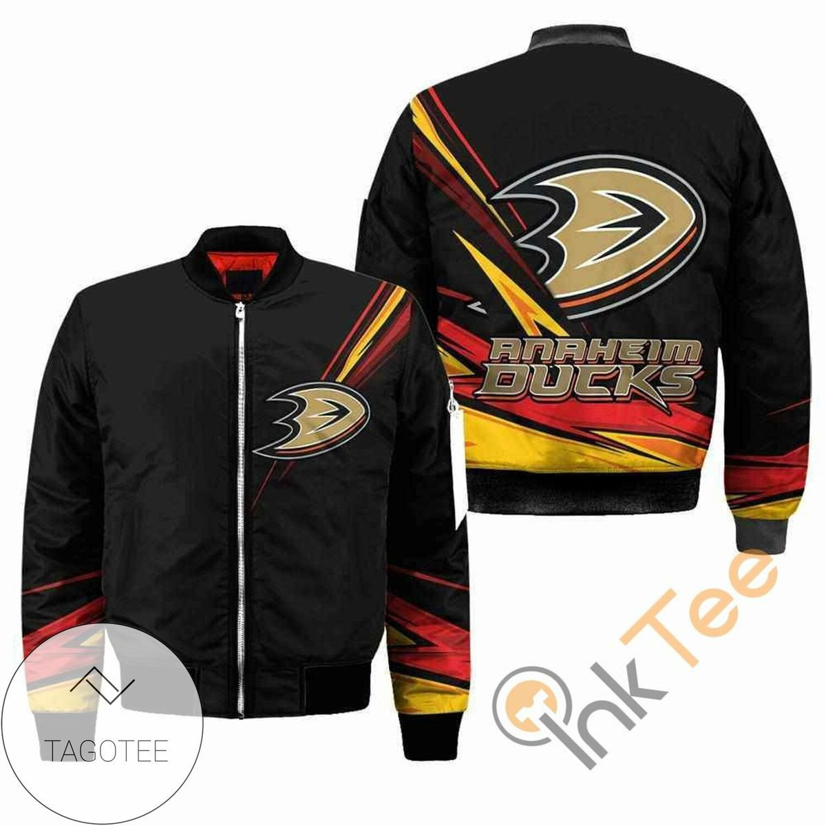 Anaheim Ducks Black Bomber Jacket
