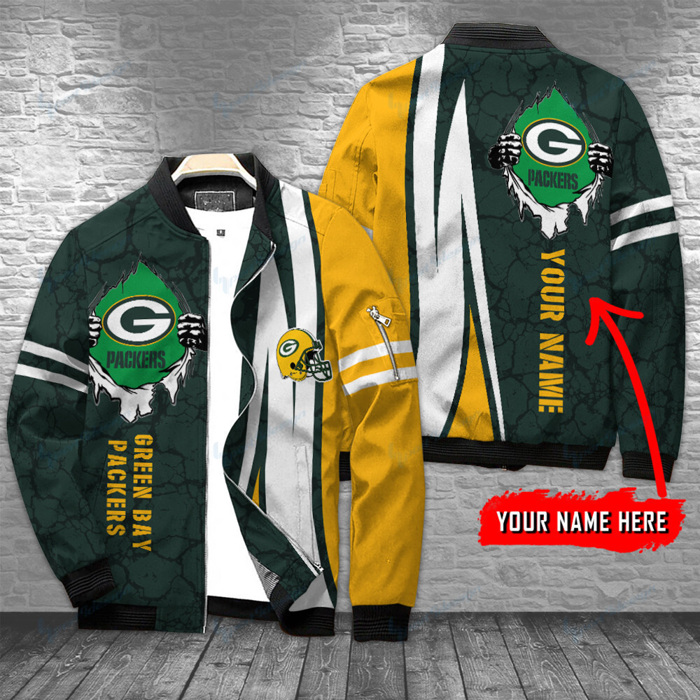 Green Bay Packers Personalized Bomber Jacket BG369
