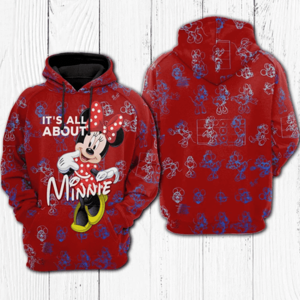 It's All About Minnie Mouse Comics 499 Cartoon Graphic Outfits Aop Hoodie 480