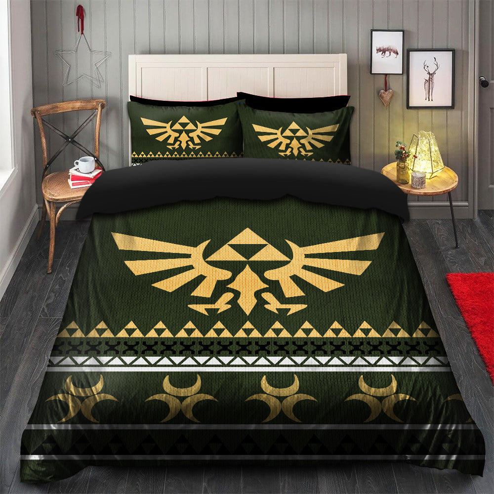 The Legend Of Zelda Bedding Set Legend Of Zelda Wings Triangle Pattern Duvet Covers