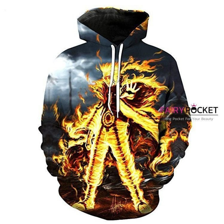 Naruto Uzumaki Naruto Black 3D All Over Print Hoodie & Zip Hoodie