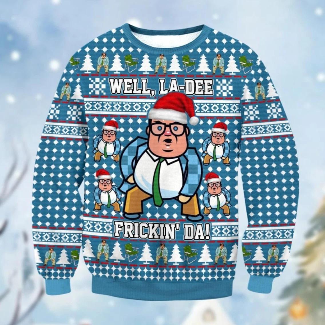 Christmas Saturday Night Live Matt Foley Well Holiday Ugly Christmas Sweater