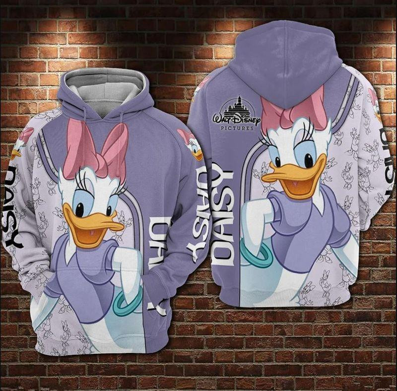 Daisy Duck Fan Gift, Cute Daisy Duck All Over Print Hoodie