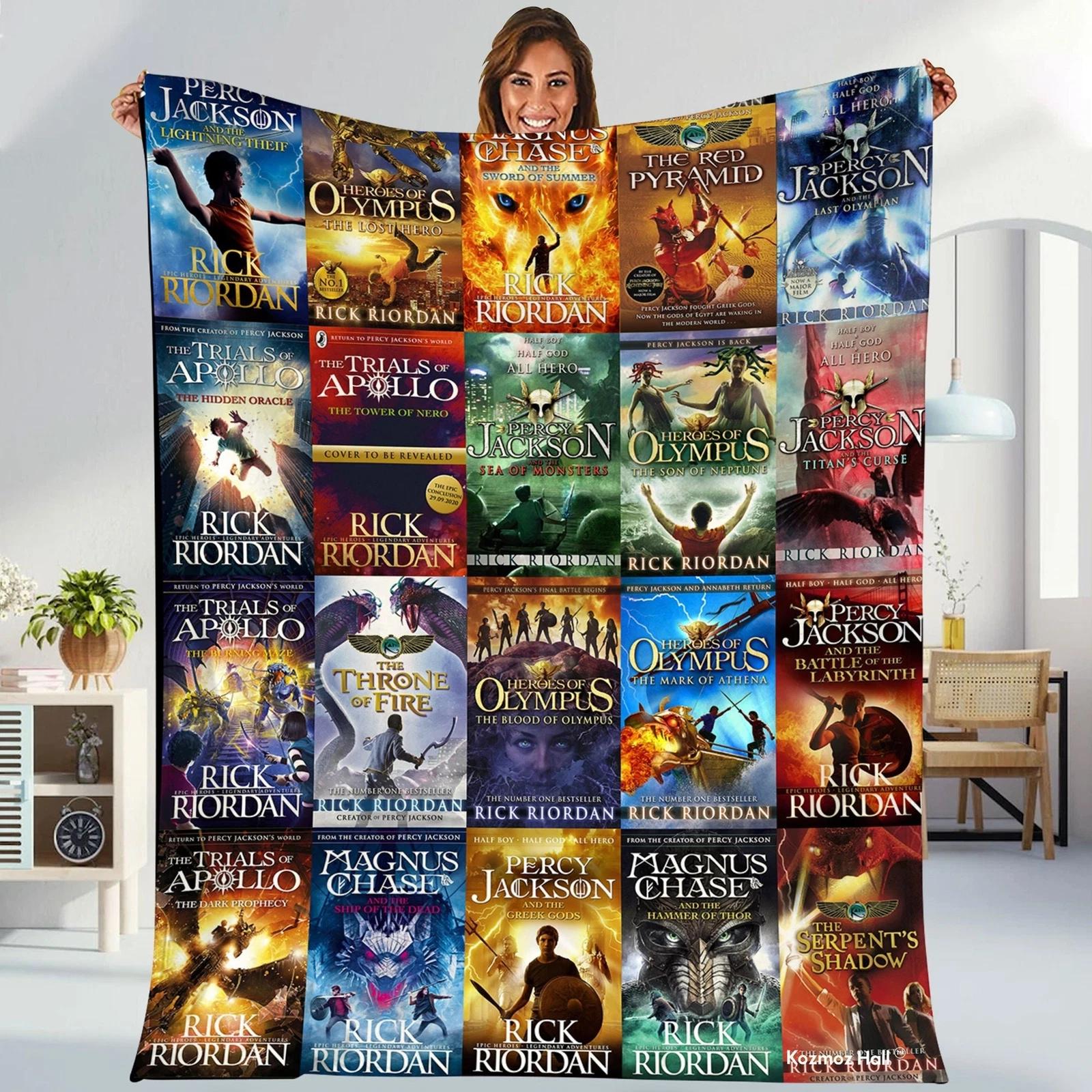 Rick Riordan Books Percy Jackson Blanket Percy Jackson  The Olympians Fleece Sherpa Blanket