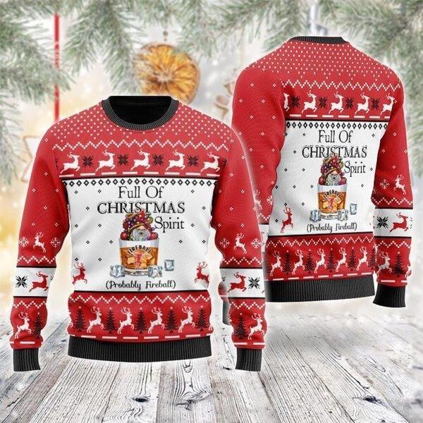 Fireball Full Of Ugly Christmas Sweater