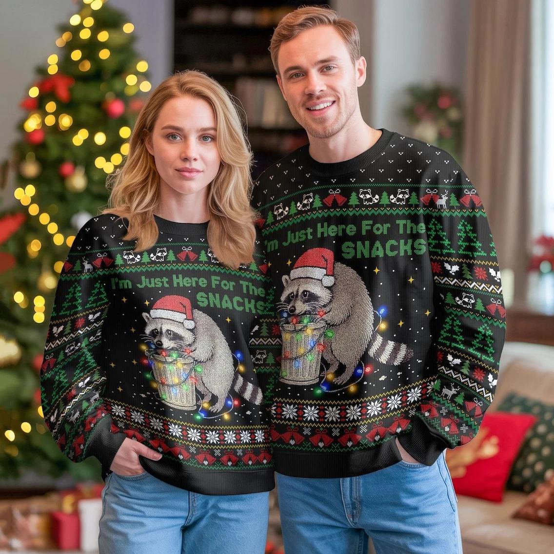 Christmas Raccoon Ugly Christmas Sweater