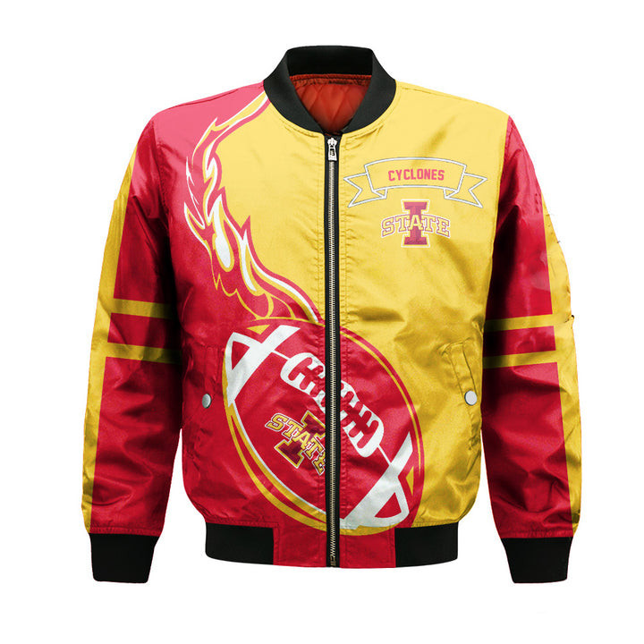 Iowa State Cyclones Cardinal Gold Bomber Jacket