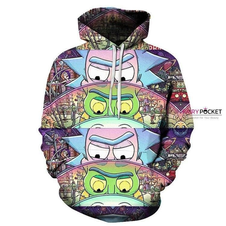 Rick and Morty Rick 3D All Over Print Hoodie & Zip Hoodie