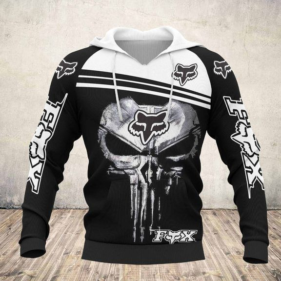 Fox Racing Skull 3D All Over Print Hoodie & Zip Hoodie