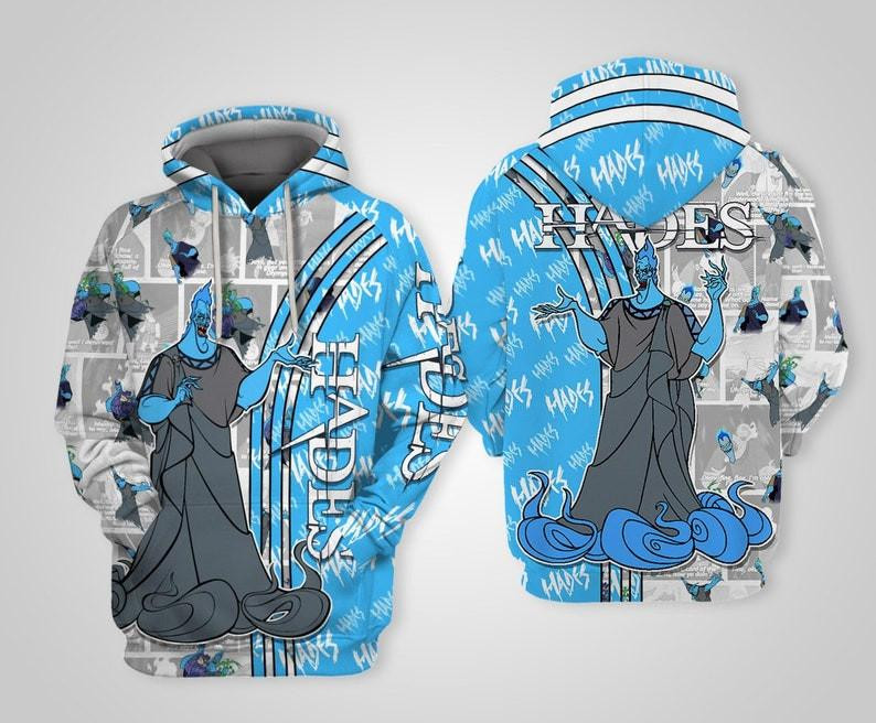 Cartoon Hades, Hades Comics Book Patterns All Over Print Hoodie, Zip Hoodie
