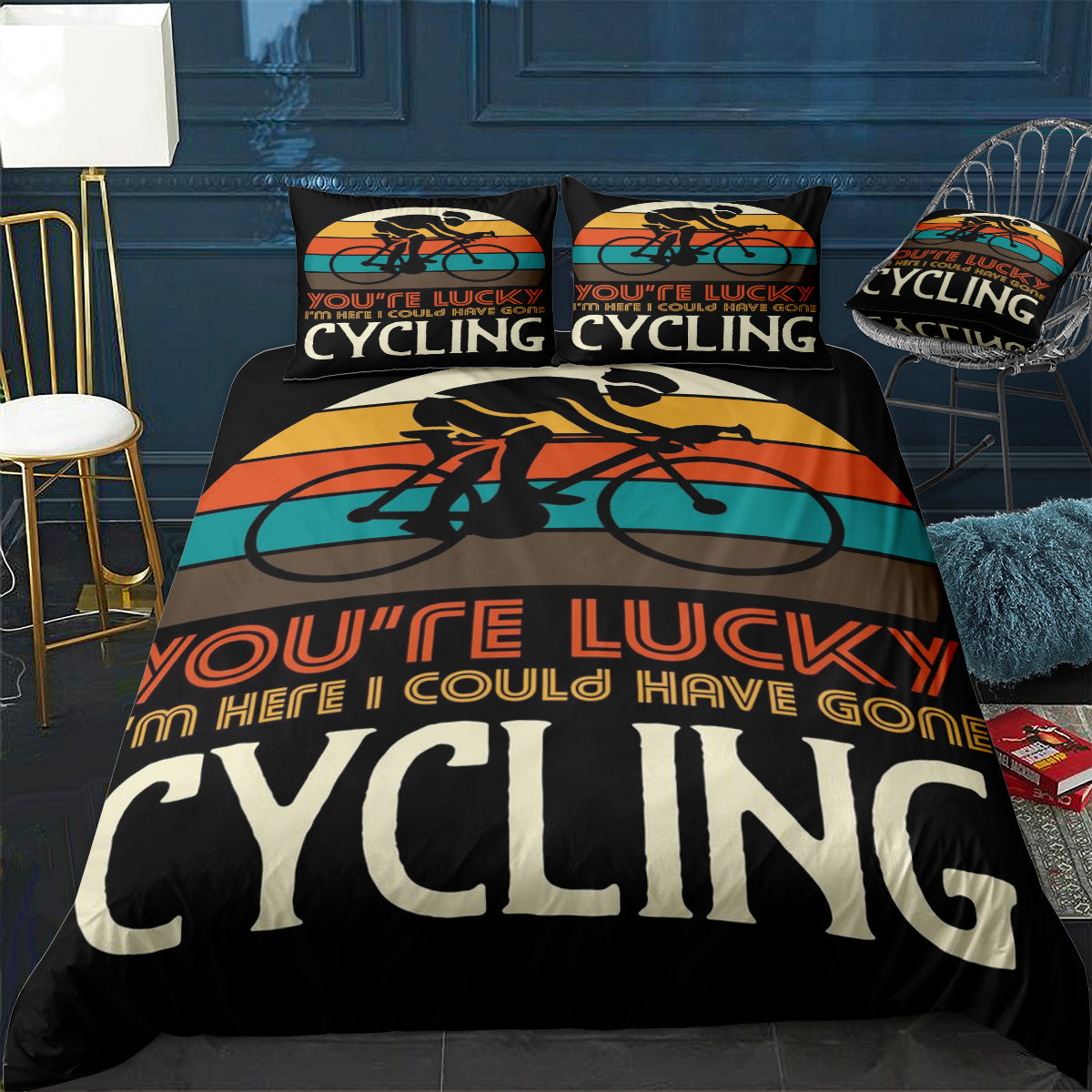 Bicycle Bedding Set I Could Have Gone Cycling Duvet Covers