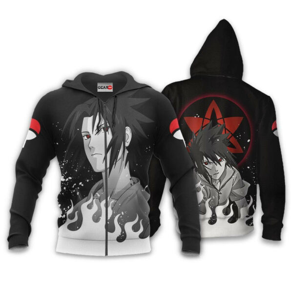 Sasuke Uchiha Naruto Anime 1k406 Cartoon Graphic Outfits Aop 3d Hoodie, Zip Hoodie 2076