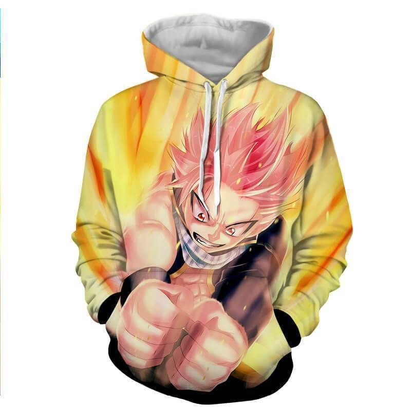 Natsu Dragneel Smash Fairy Tail 3D All Over Print Hoodie & Zip Hoodie