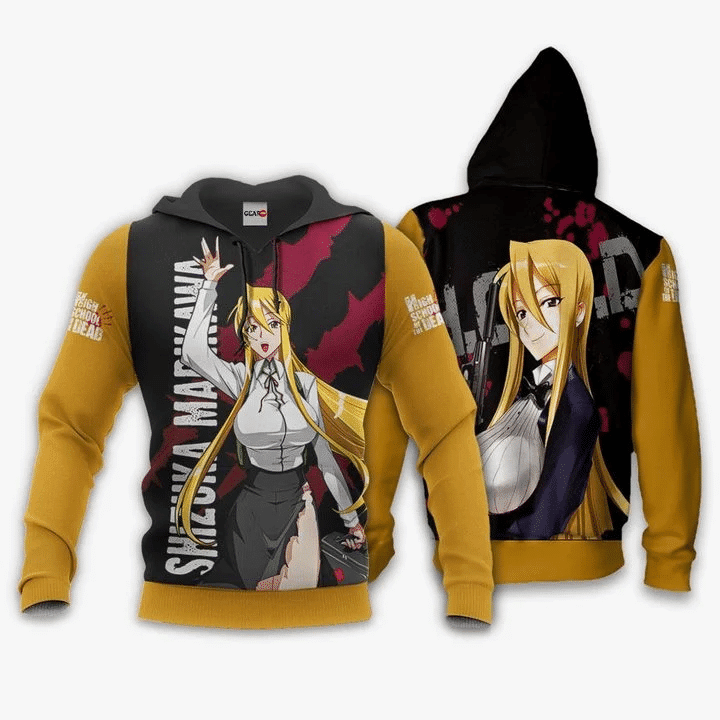 Highschool Of Dead Shizuka Marikawa 3d Hoodie Zip Hoodie