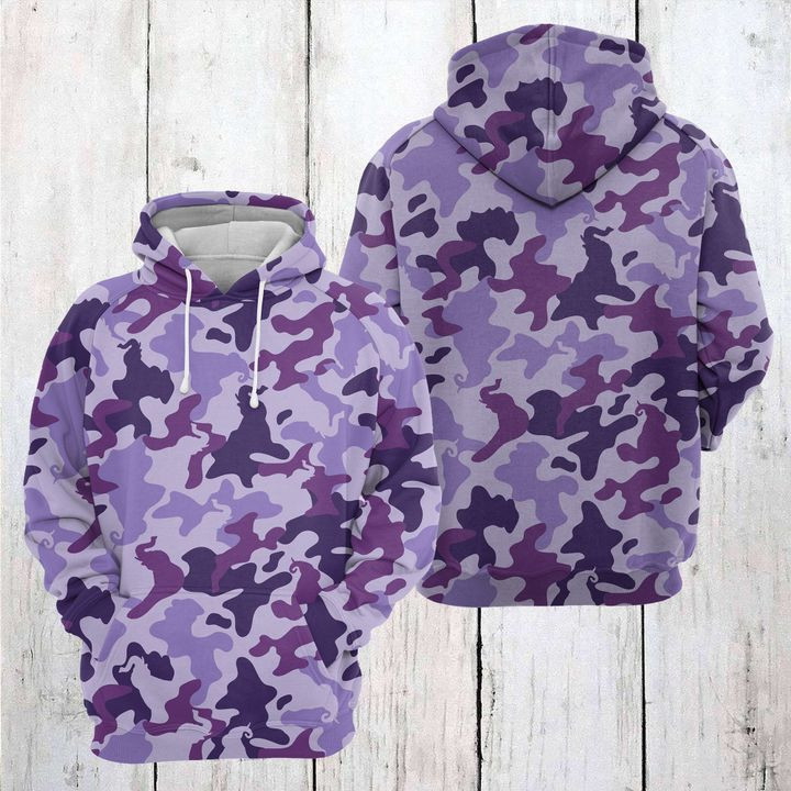 Elephant Nermal Camo 3D All Over Print Hoodie & Zip Hoodie