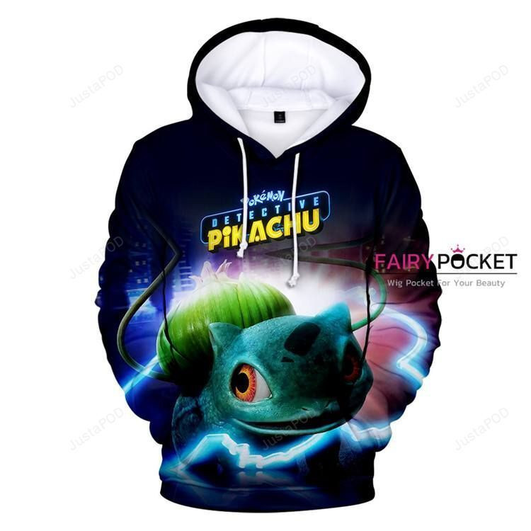 Pokemon Detective Pikachu Bulbasaur 3D All Over Print Hoodie & Zip Hoodie