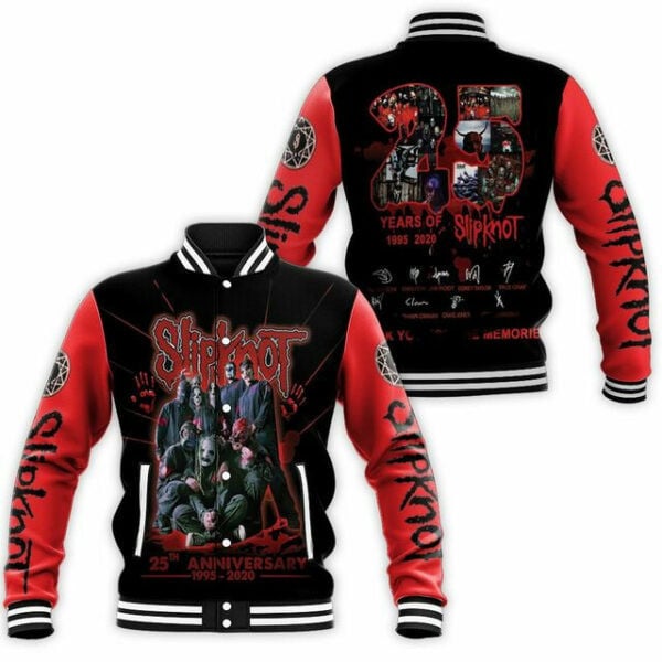 Slipknot 25th Anniversary All Members Signatures Legend 6k687 Gift For Fan Baseball Jacket 331