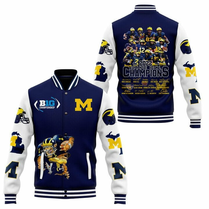 Michigan Wolverines Orange Bowl Champions Baseball Jacket