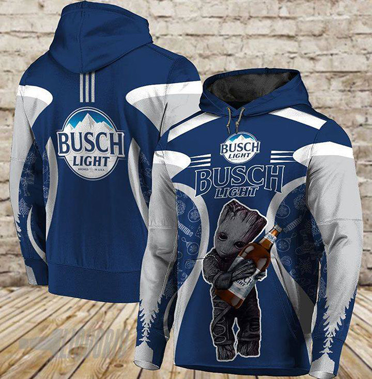 Groot Busch Light Beer 3d Hoodie Zipper Hoodie