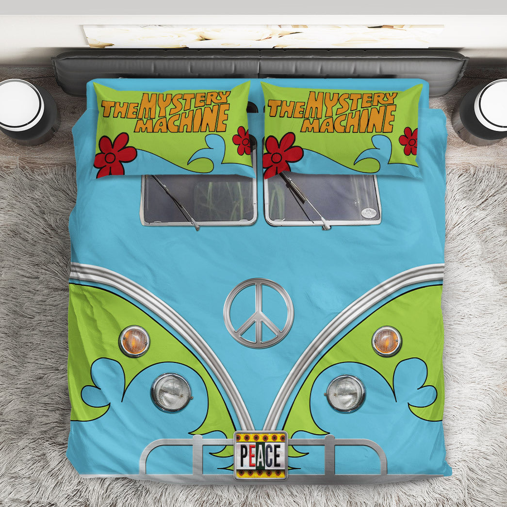 Scooby Doo Bedding Set The Mystery Machine Hippie Van Duvet Covers