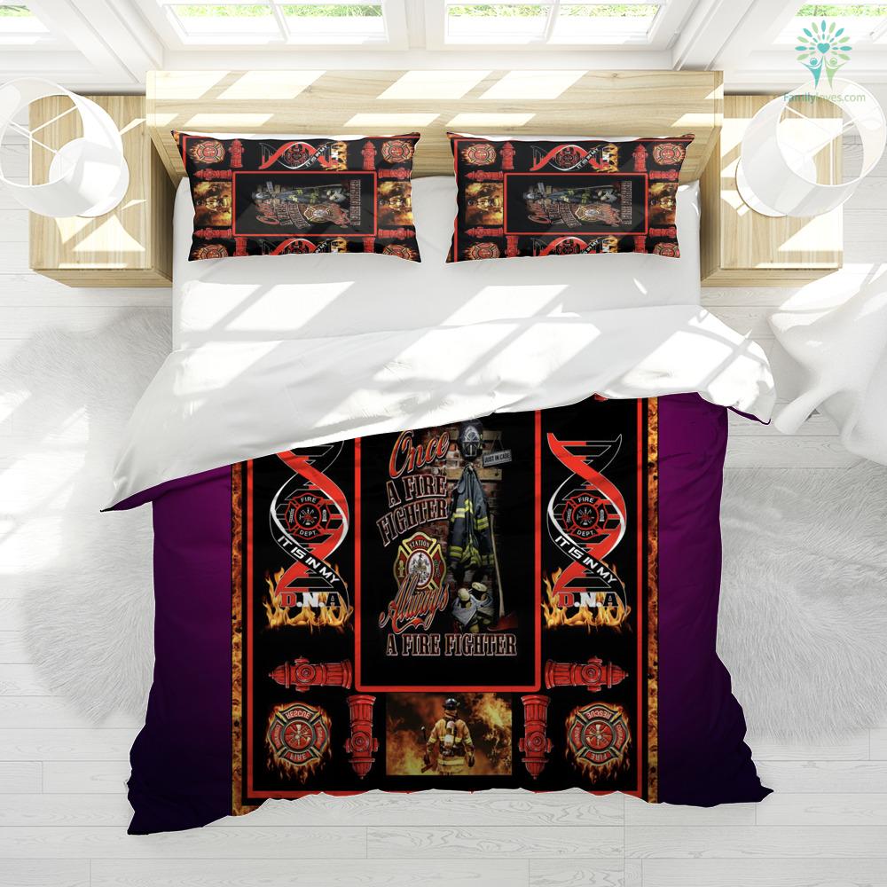 Firefighter Bedding Set Once A Firefighter Always A Firefighter Duvet Covers Black