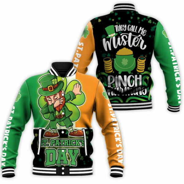 Dabbing Leprechaun Saint Patrick Day 6k644 Gift For Fan Baseball Jacket 167