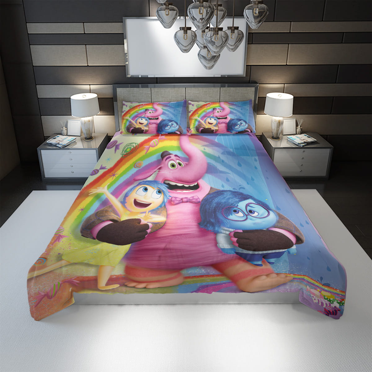 Inside Out Bedding Set DN Inside Out Joy Sadness And Bing Bong Duvet Covers