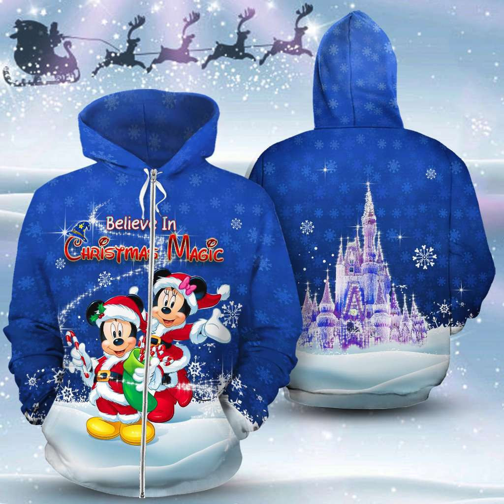 Believe In Disney Magic Mickey And Friends 3D All Over Print Hoodie & Zip Hoodie