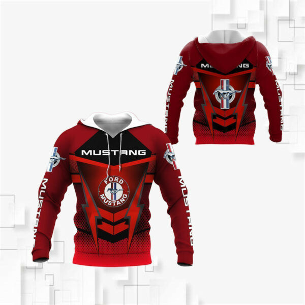Ford Mustang Shirt 932, 3d Hoodie Zip Hoodie 991