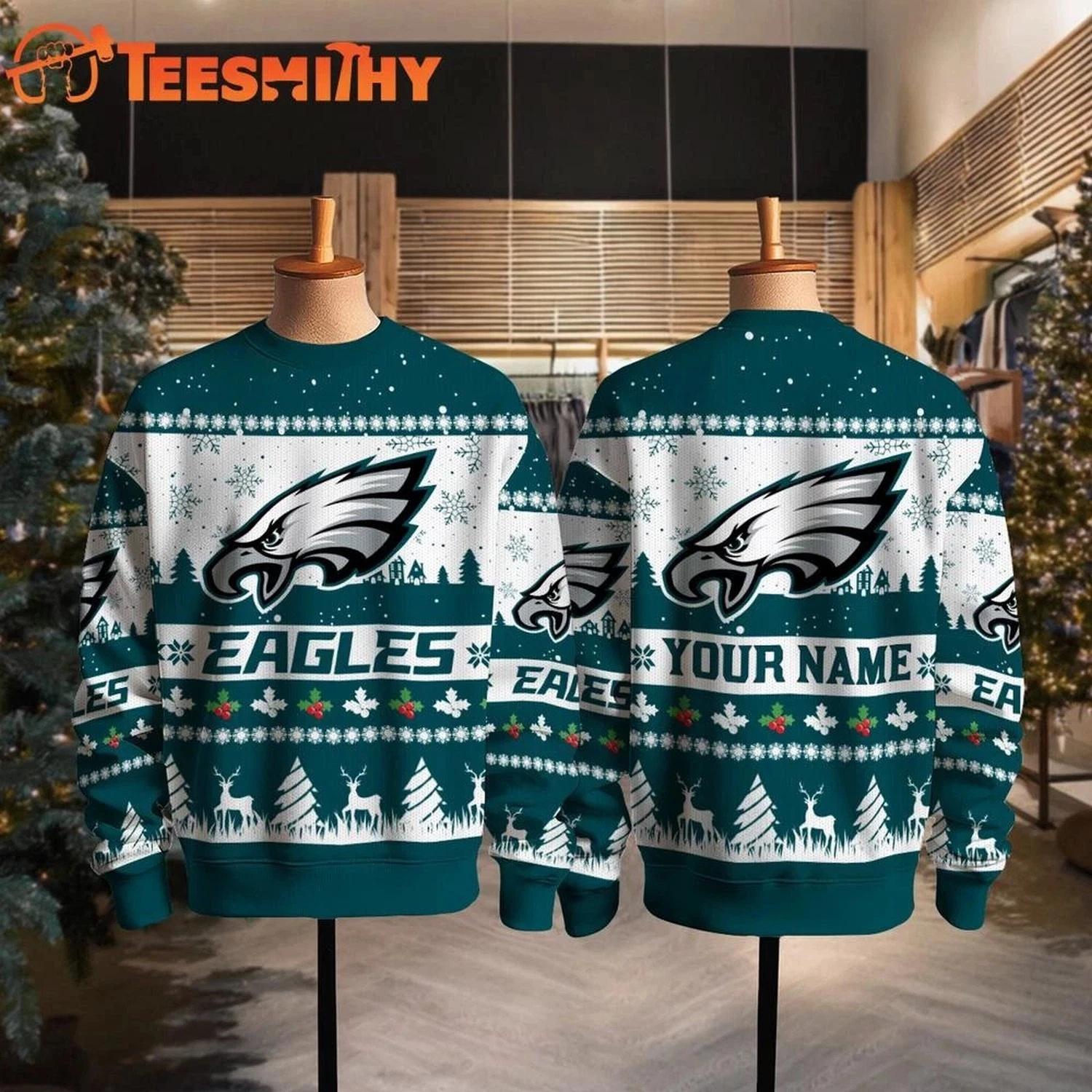 Philadelphia Eagle Snow Ugly Christmas Sweater
