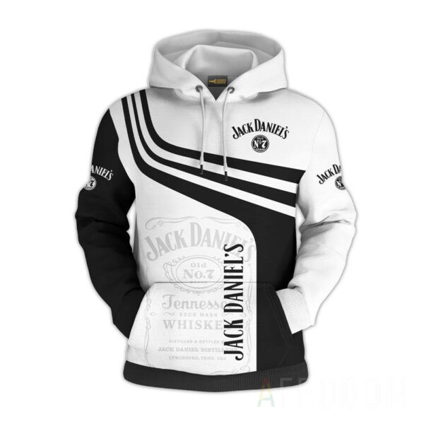 Black White Jack Daniels Hoodie And Zip Hoodie, Gift For Fan 3d All Over Print Shirt Hoodie 89