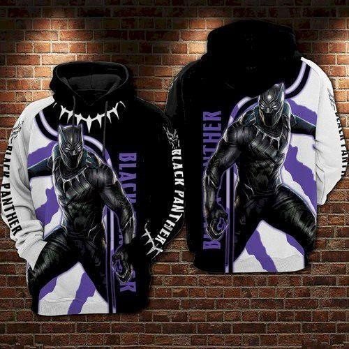 Black Panther Hoodie Marvel 3d Hoodie Zip Hoodie