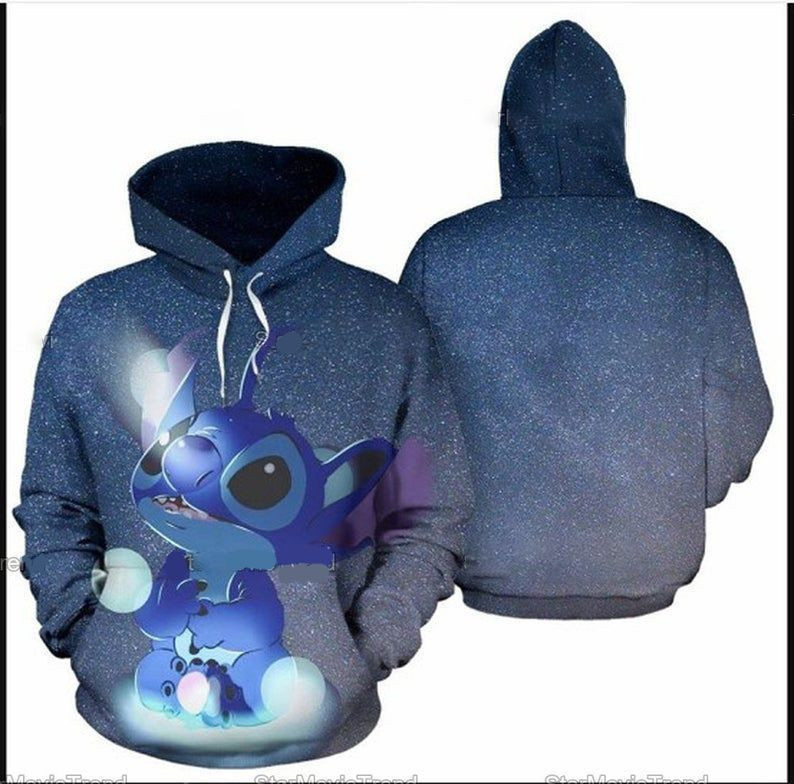 Stitch Cartoon Lilo And Stitch  3d Hoodie Zip Hoodie 1221