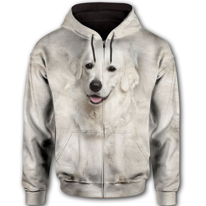 Kuvasz Cute Dog Face 3D All Over Print Hoodie & Zip Hoodie