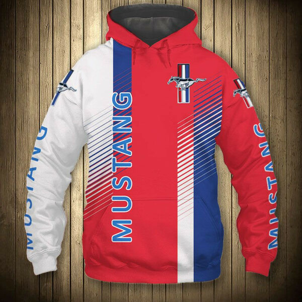 Ford Mustang Sport Car 7k385   Cartoon 3d Hoodie Zip Hoodie 1104