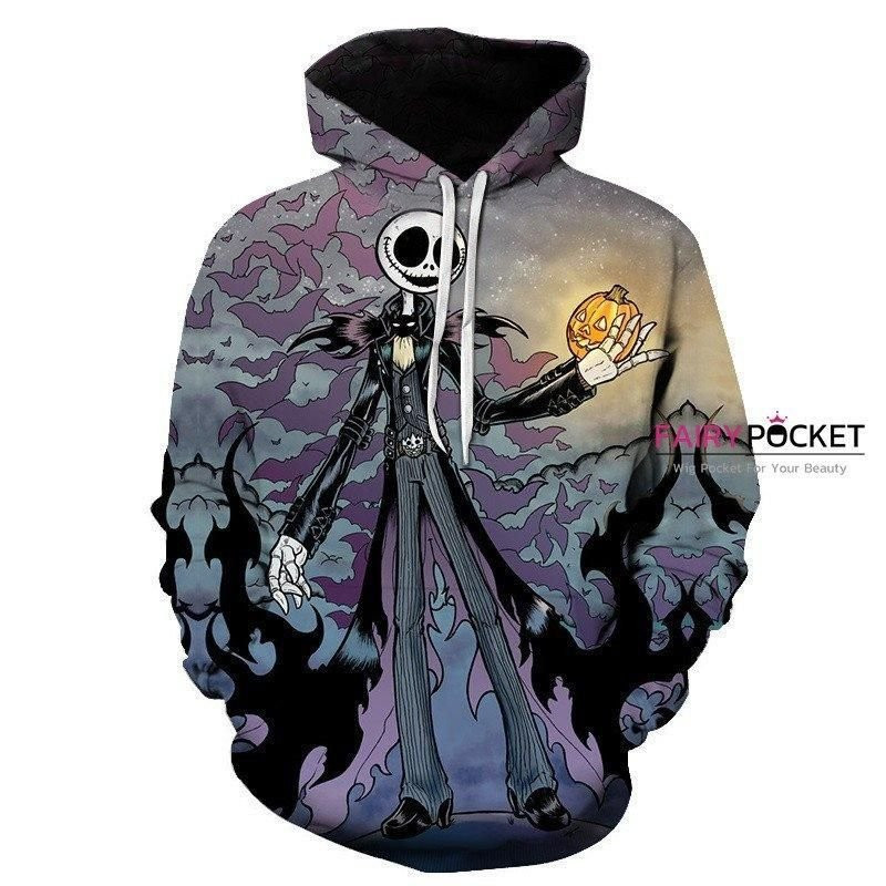 The Nightmare Before Christmas Jack Skellington 3D All Over Print Hoodie & Zip Hoodie