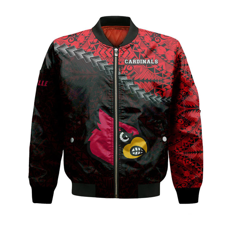 Louisville Cardinals Red Black Bomber Jacket V2