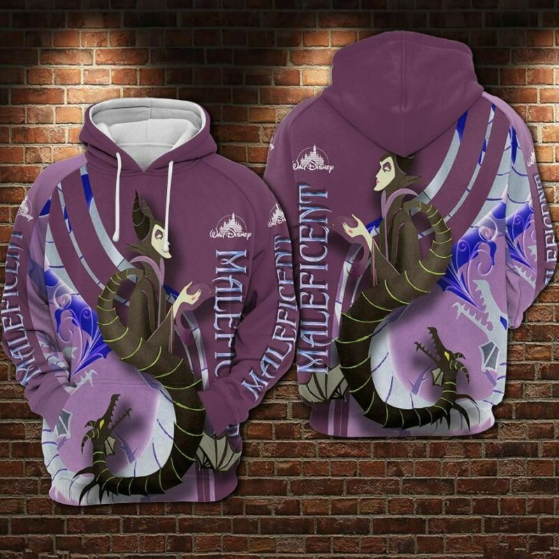 Maleficent Movies Over Print 3d Hoodie Zip Hoodie