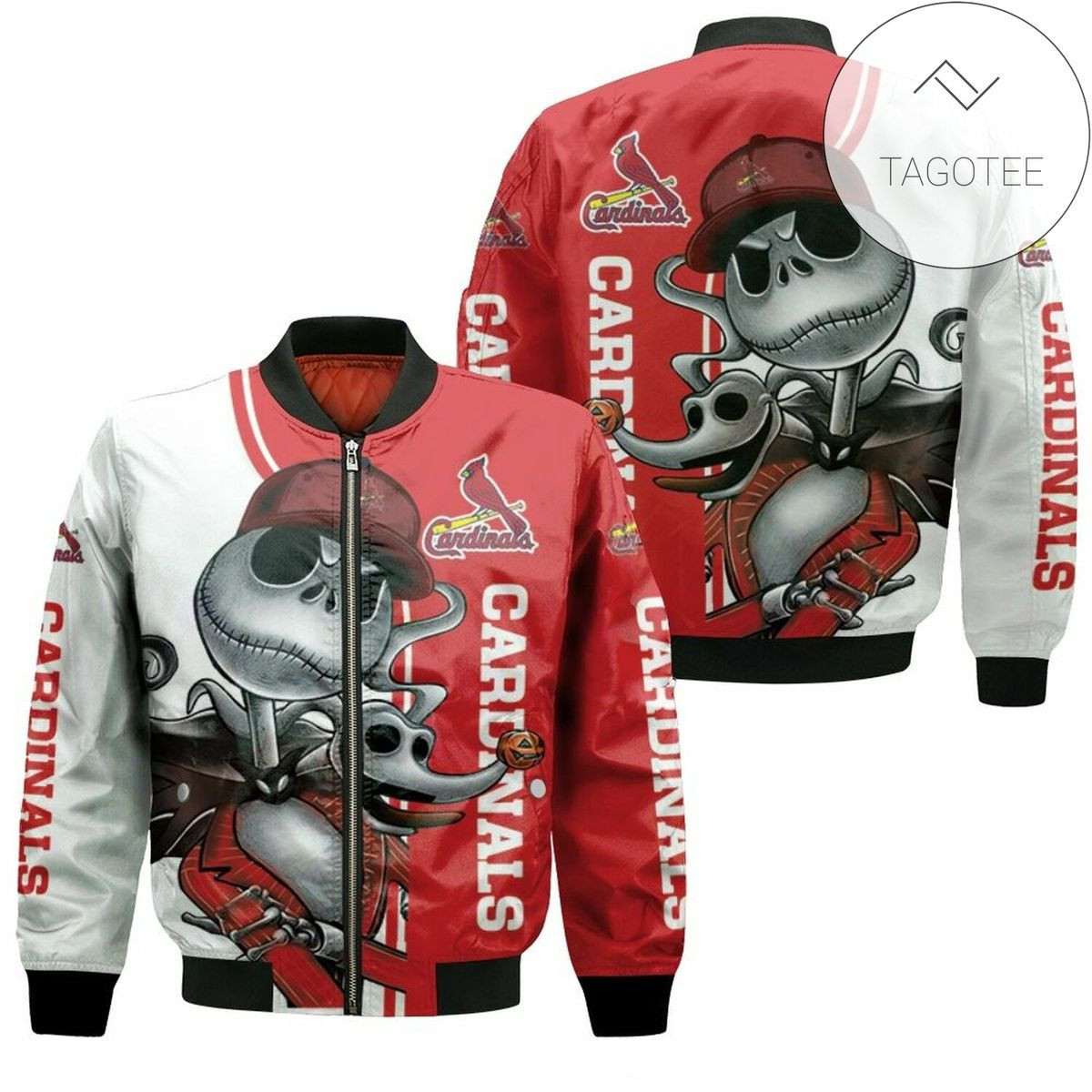 Washington Nationals Jack Skellington And Zero Bomber Jacket