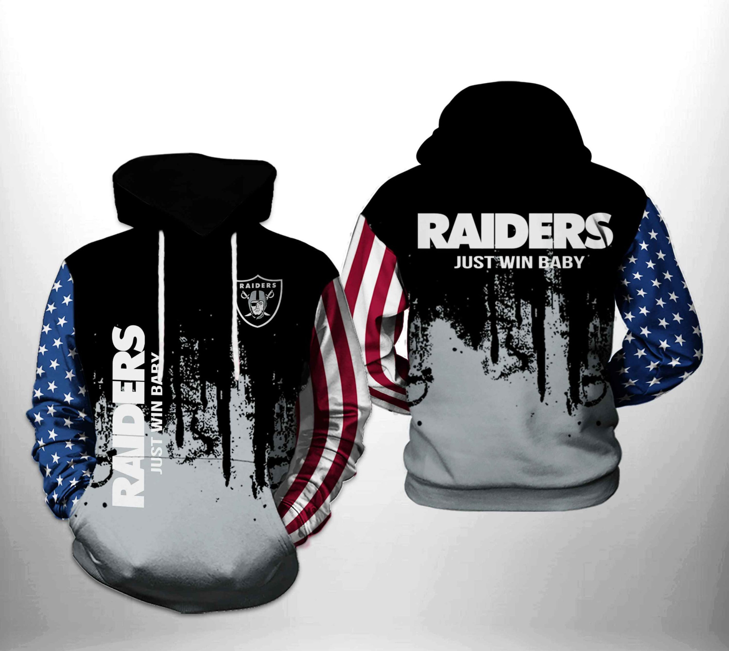 Oakland Raiders Team US 3D All Over Print Hoodie & Zip Hoodie