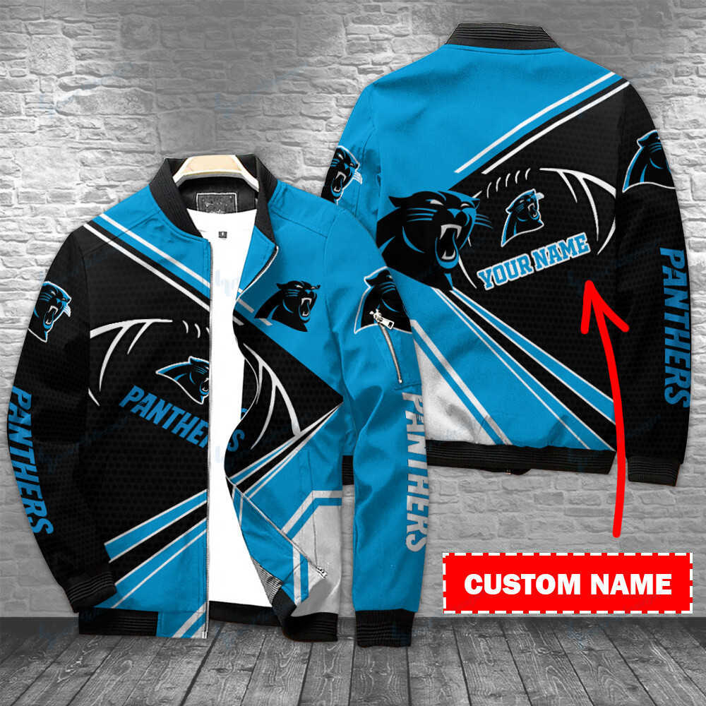 Carolina Panthers Personalized Bomber Jacket BG440