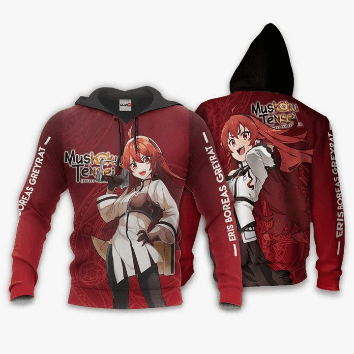 Eris Boreas Greyrat Mushoku Tensei 3d Hoodie Zip Hoodie
