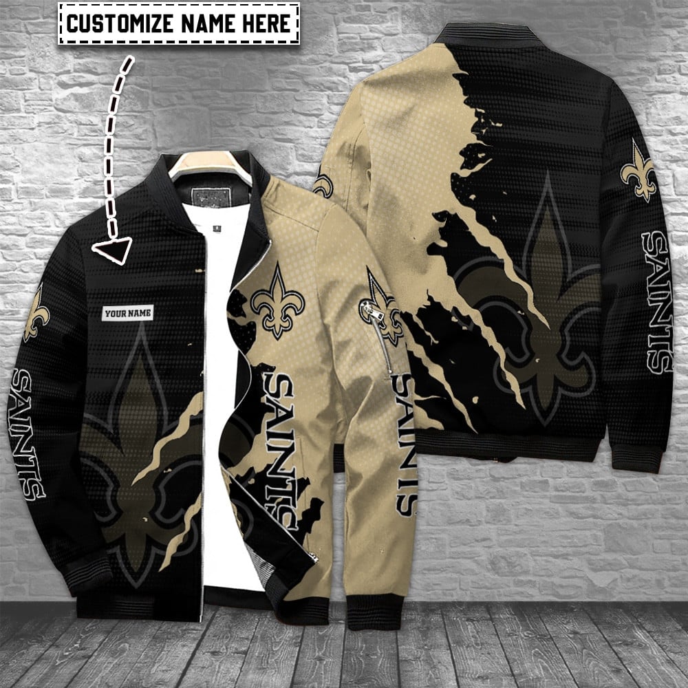 New Orleans Saints Personalized Bomber Jacket BG879