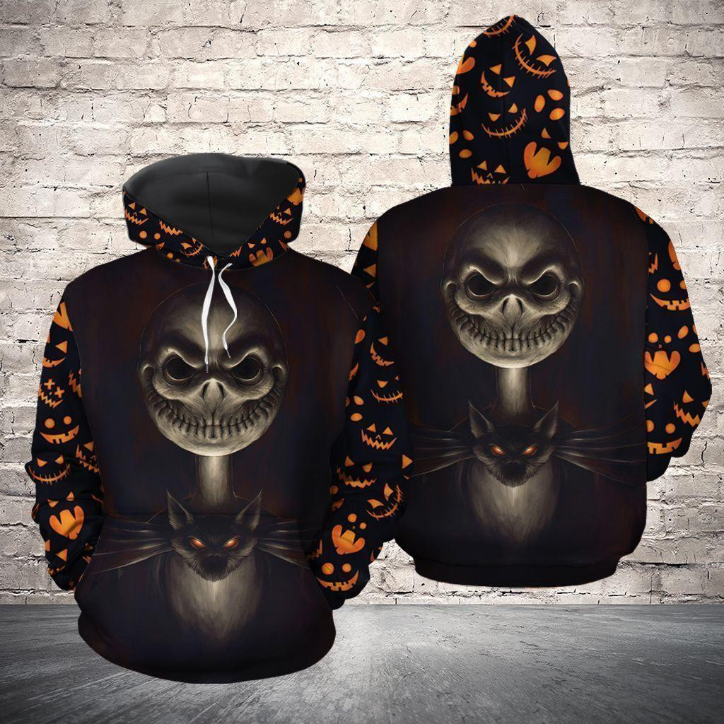 Horror Jack Skellington Nightmare Before Christmas Pumpkin King Ver26 Aop Hoodie