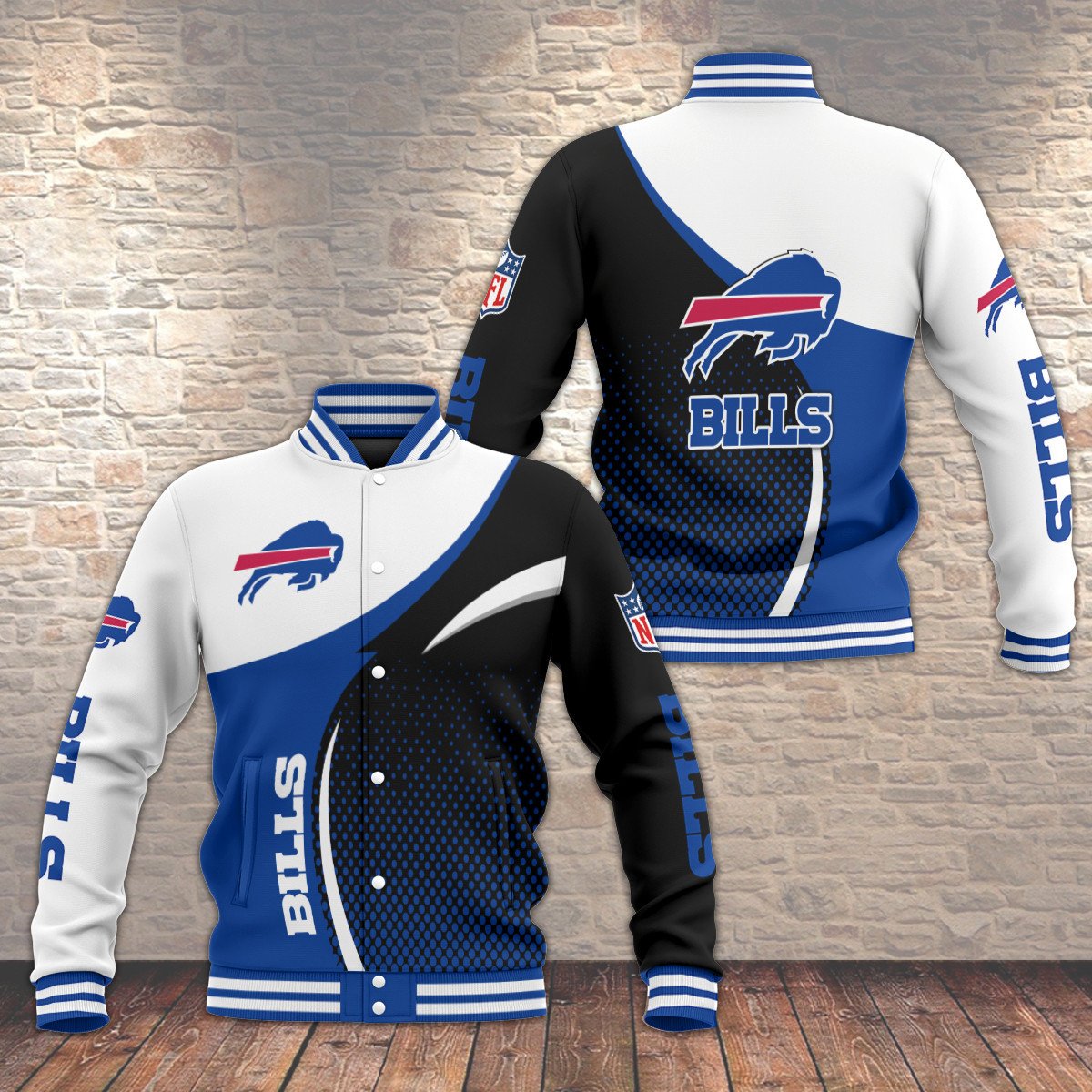 Buffalo Bills Baseball Jacket 11