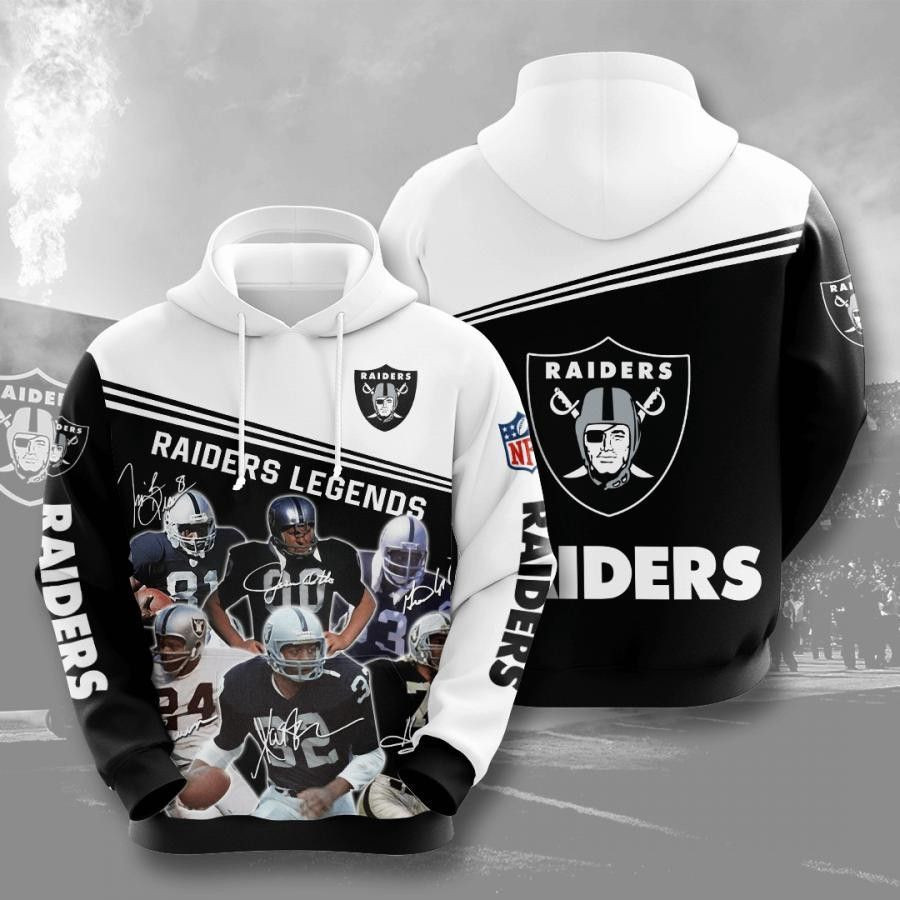 Oakland Raiders Oakland Raiders 3D All Over Print Hoodie & Zip Hoodie