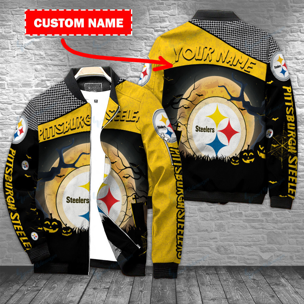 Pittsburgh Steelers Personalized Bomber Jacket BG388